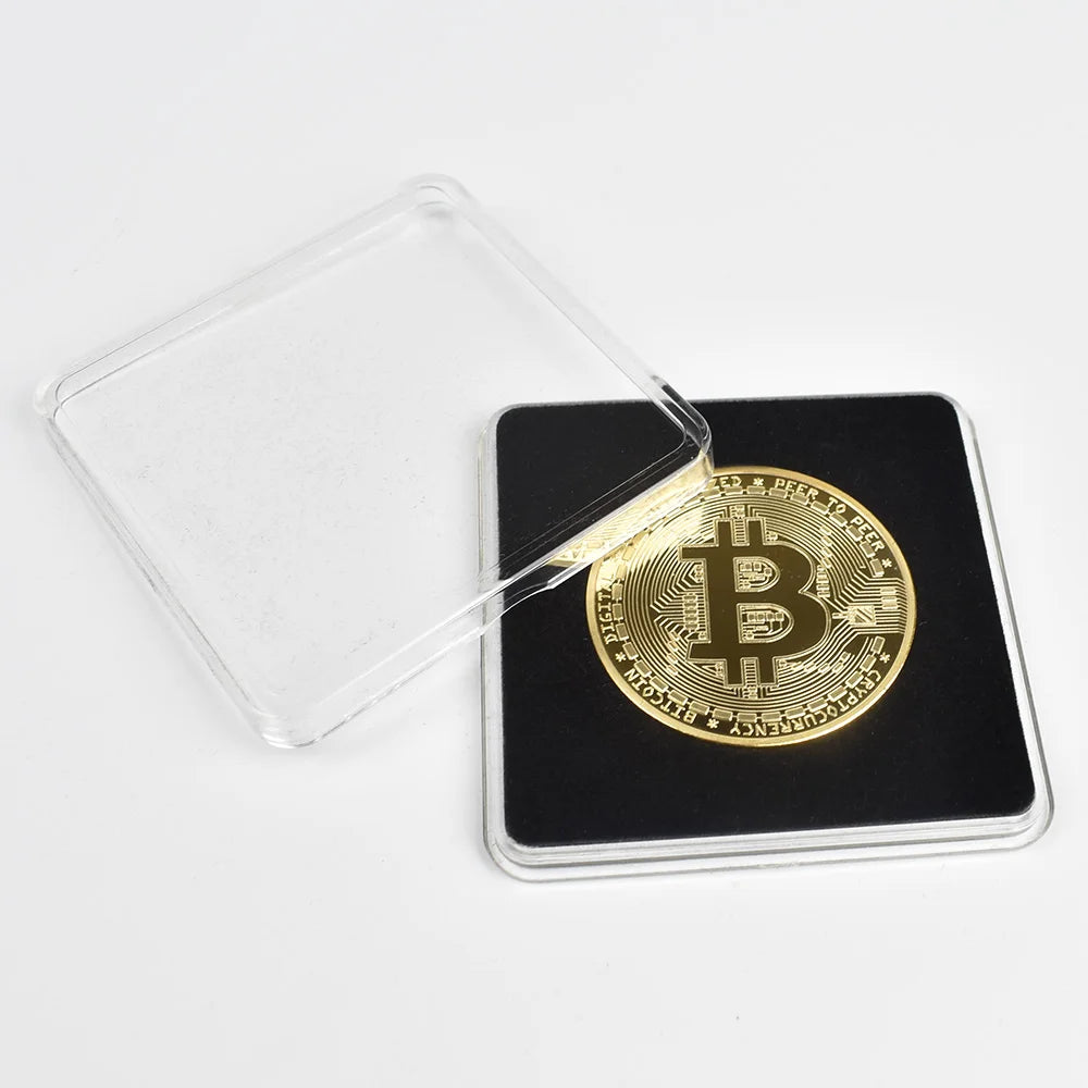 BTC/ETH/DOGE/XRP/ADA Physical Coins With Acrylic Case