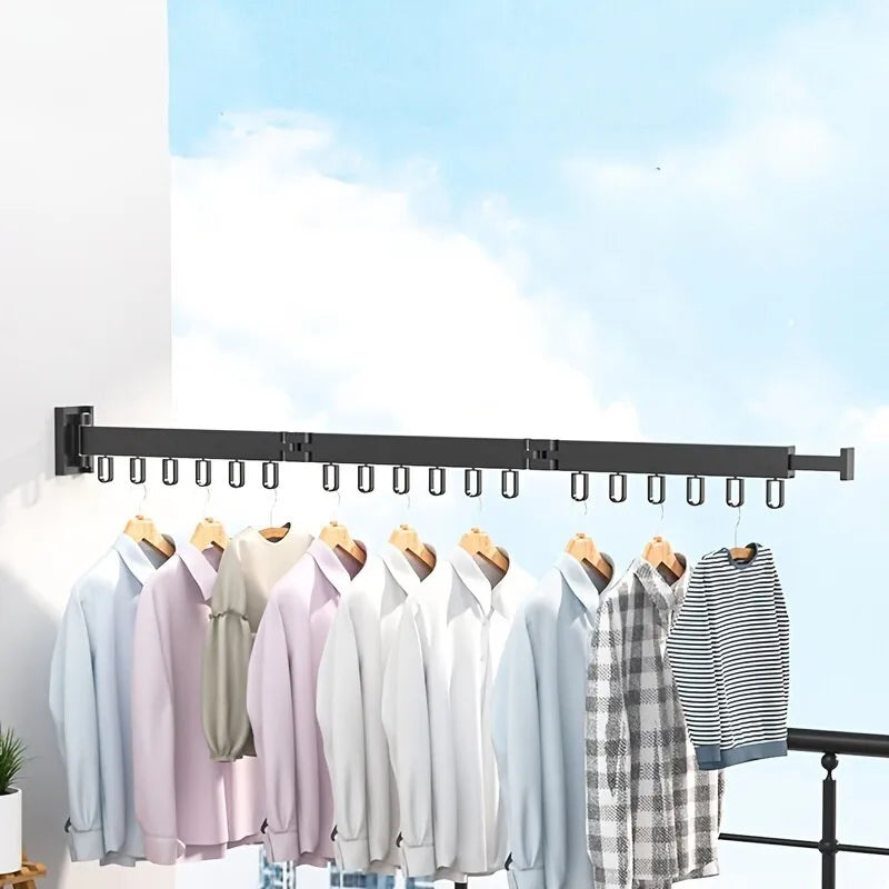 Innovative Wall-Mounted Foldable Aluminum Clothes Drying Rack