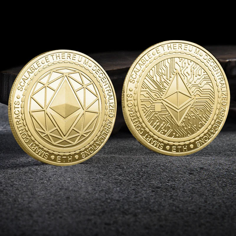 Ethereum Gold And Silver Plated Collectible Coin