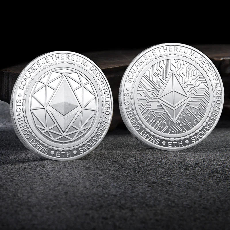 Ethereum Gold And Silver Plated Collectible Coin
