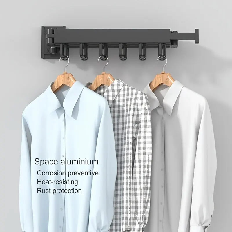 Innovative Wall-Mounted Foldable Aluminum Clothes Drying Rack