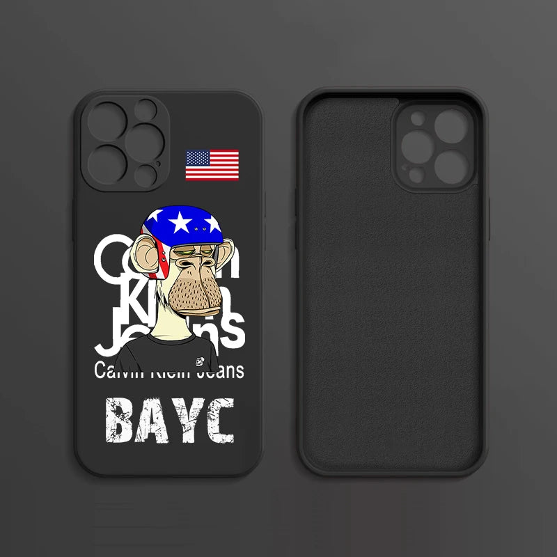 BAYC Themed Phone Case For iPhone 11 12 13 14 15Pro MAX XS XR X